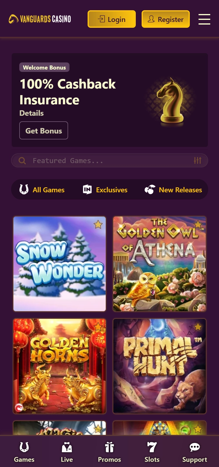 Vanguards Casino Smartphone App Preview